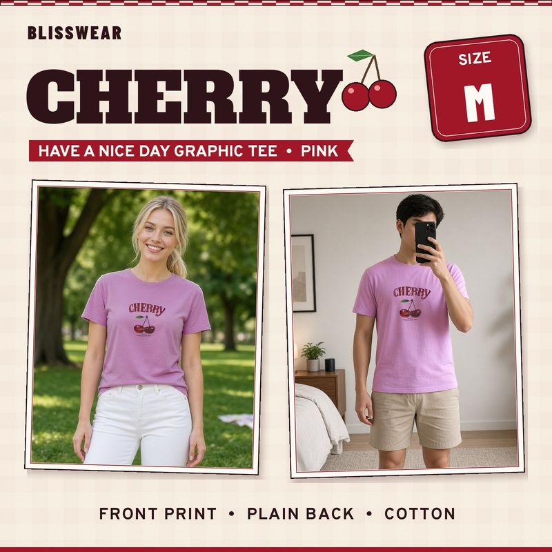 Cherry printed tee