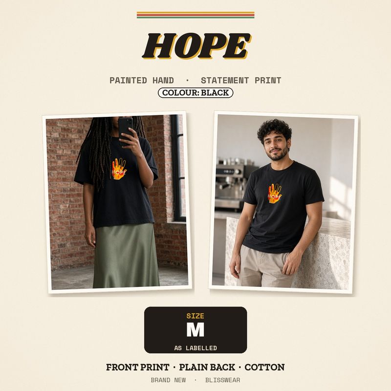 Hope printed cotton tee by Blisswear