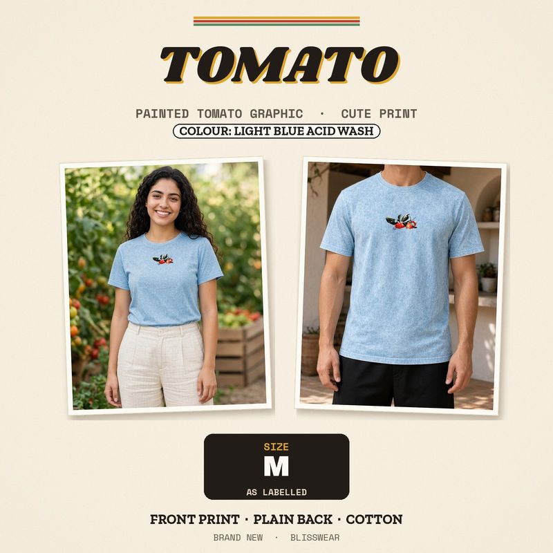 Tomato printed cotton tee by Blisswear