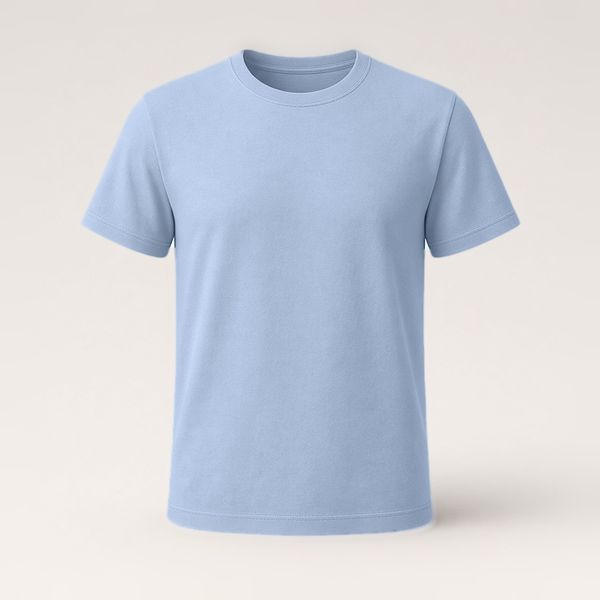 Light Blue plain cotton tee