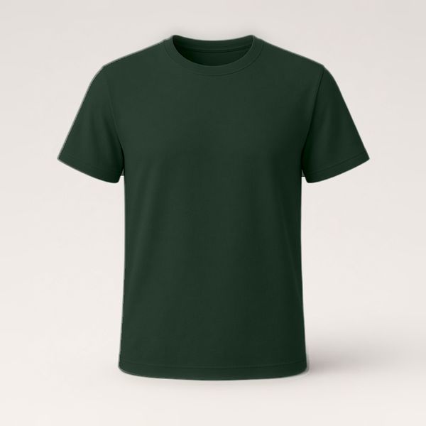 Forest Green plain cotton tee