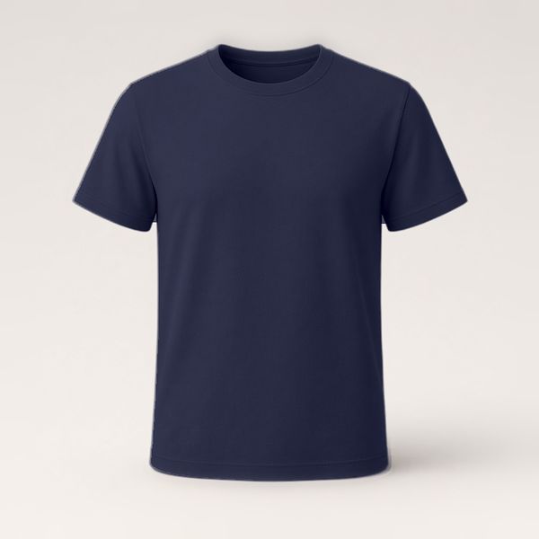 Navy Blue plain cotton tee